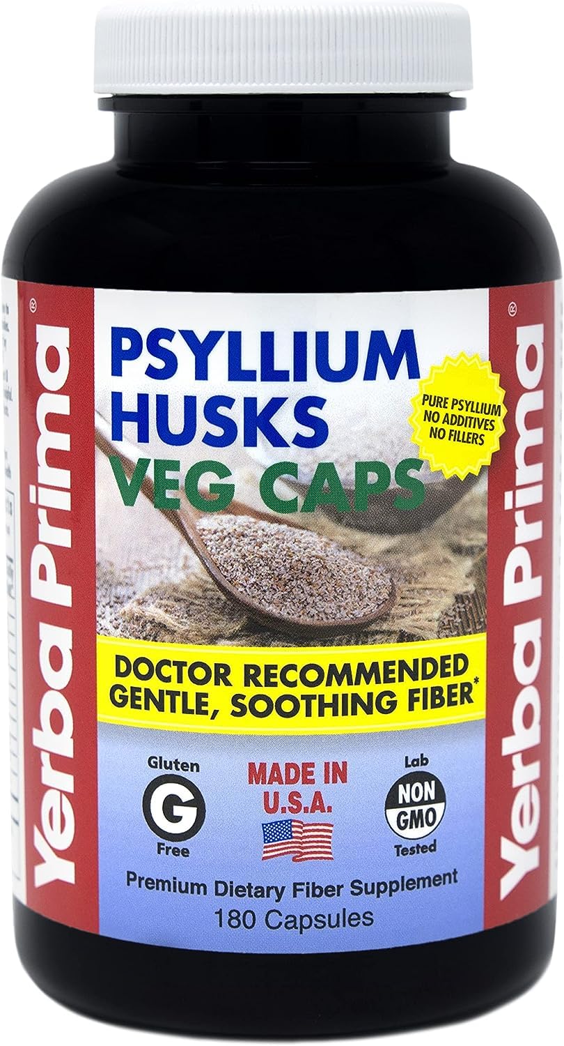 Psyllium Husks 180 Veg Caps E837735