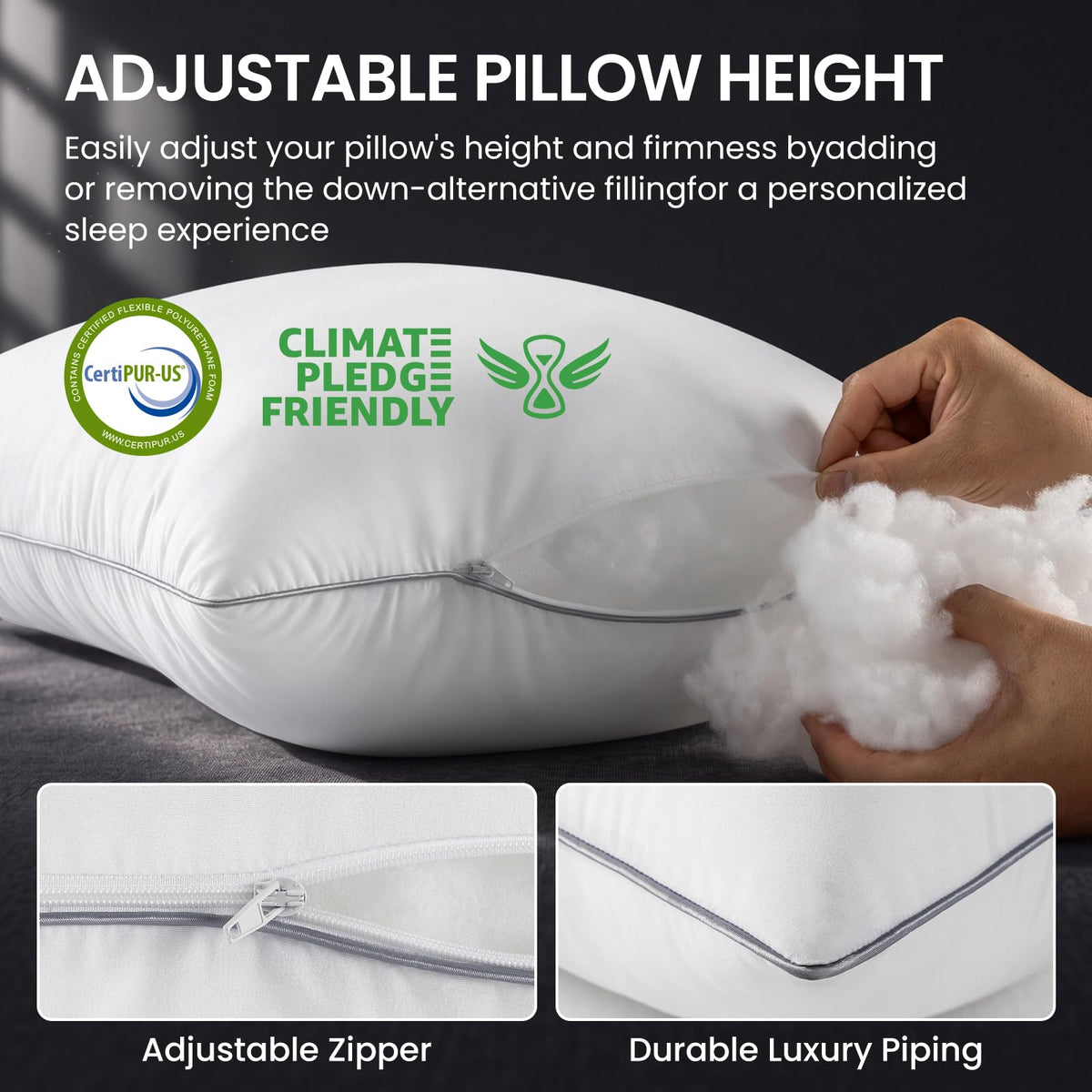 King Size Set of 2 Bed Pillows B983