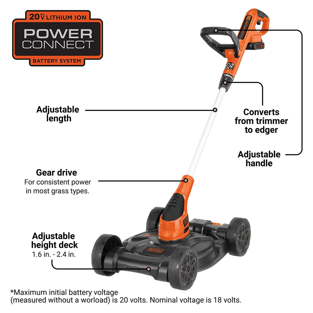 Cordless 3 in 1 Weed Eater, Lawn Edger and Lawn Mower Z296