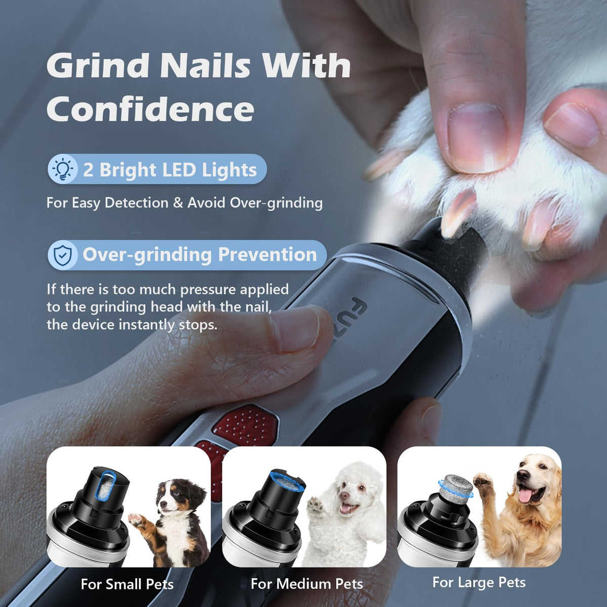 Electric Dog Nail Grinder with LED Light O3854