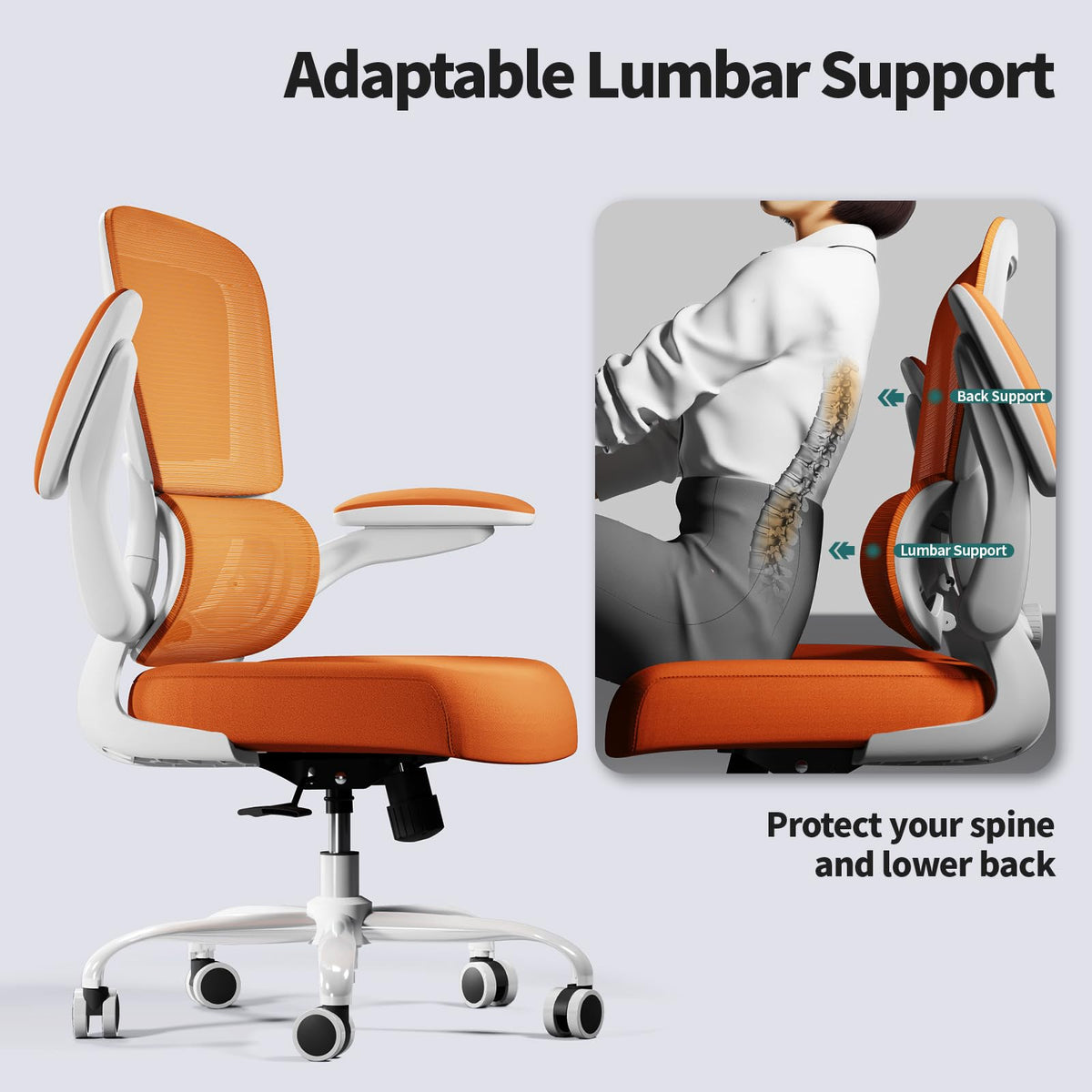 Orange Ergonomic Mesh Office Chair D69548