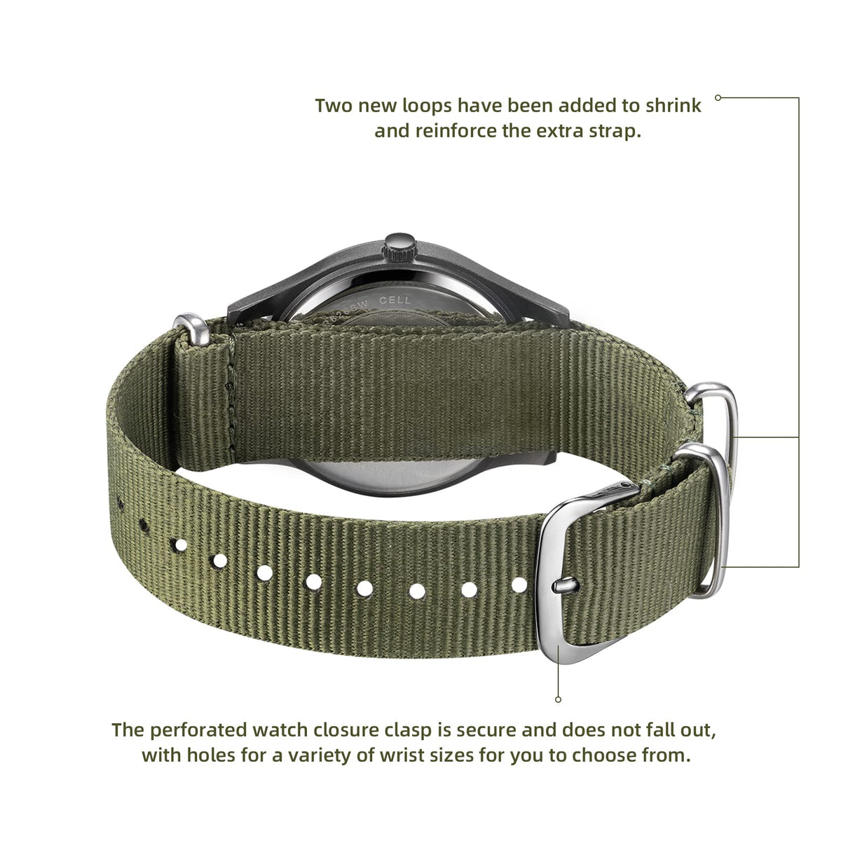 Men's Military Tactical Field Watch Waterproof Analogue Quartz Nylon X9540