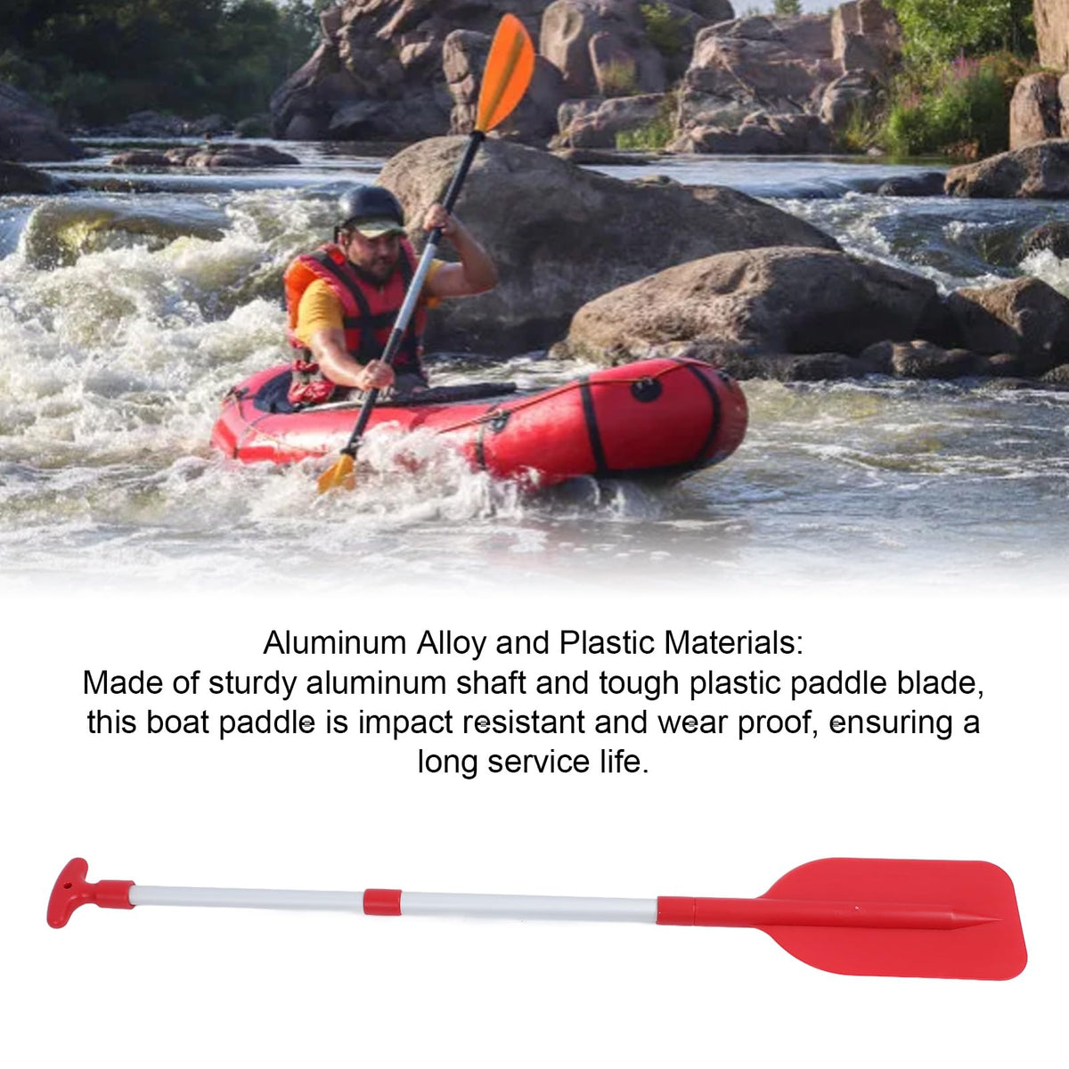 Telescoping Aluminum Boat Paddle with Non Slip T Handle T725893