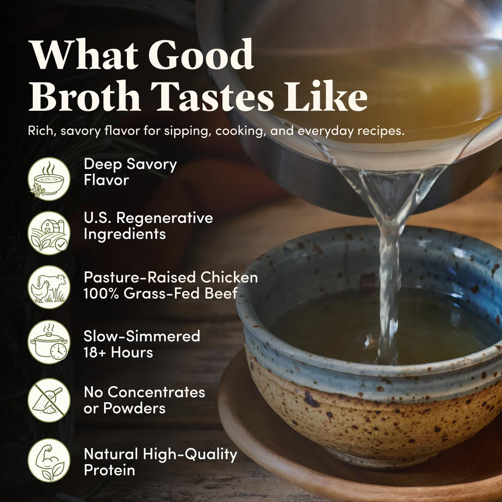 Bone Broth Variety Pack 3 Beef Flavors 14oz 4-Pack F1203