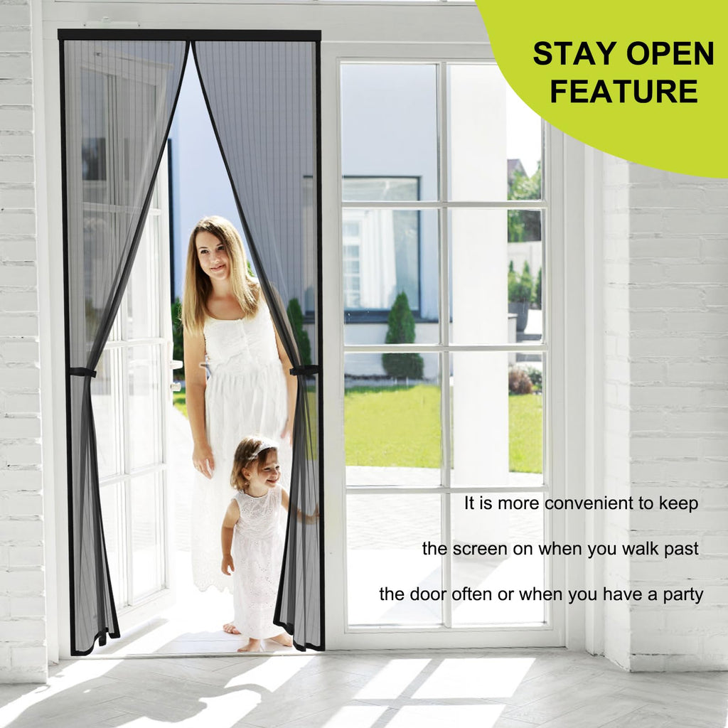 Magnetic Screen Door 36 x 82 in Mesh Curtain Y922