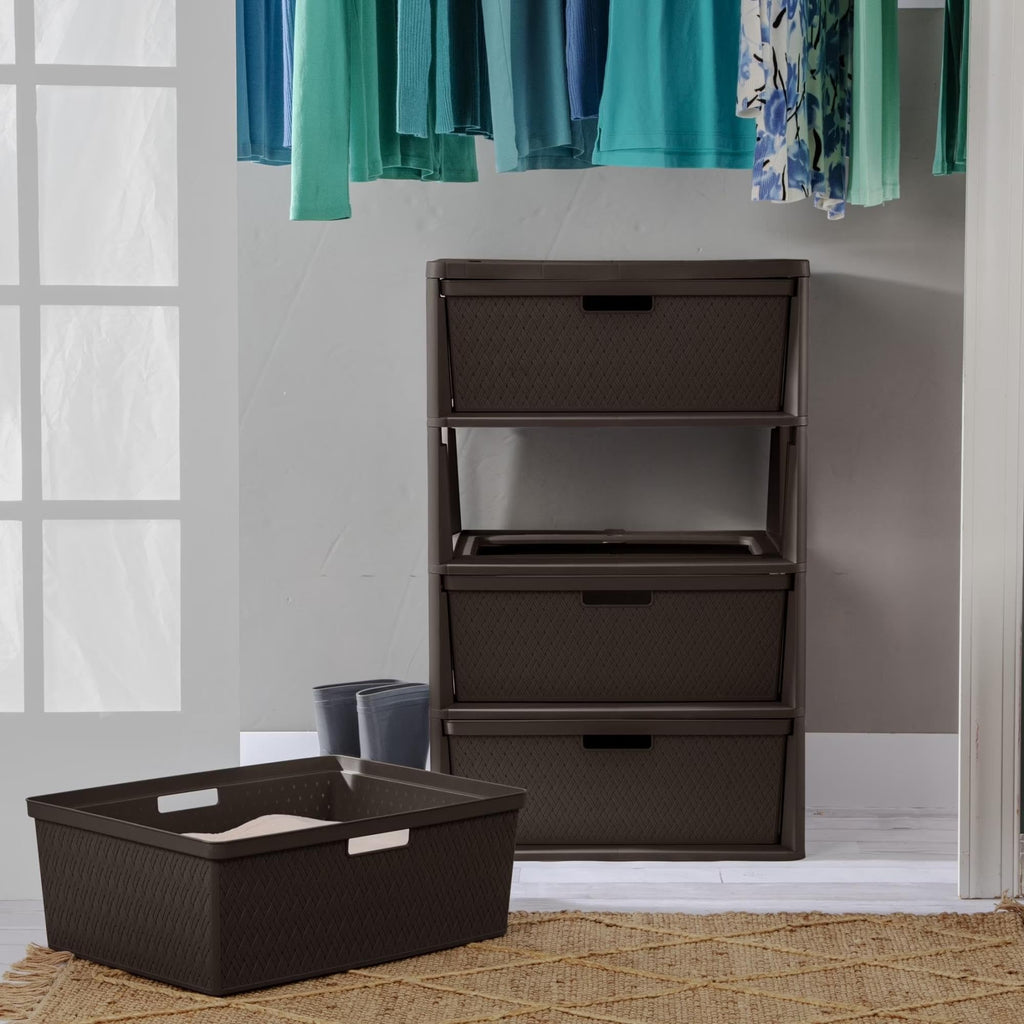 3 Drawer Storage Organizer Tower with Carry Handles V834