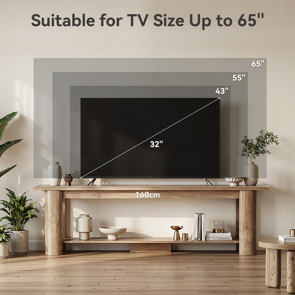 65 Inch Rustic Brown TV Stand U921613