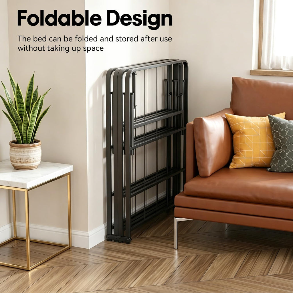 Twin Metal Bed Frame with 6 Legs V6999