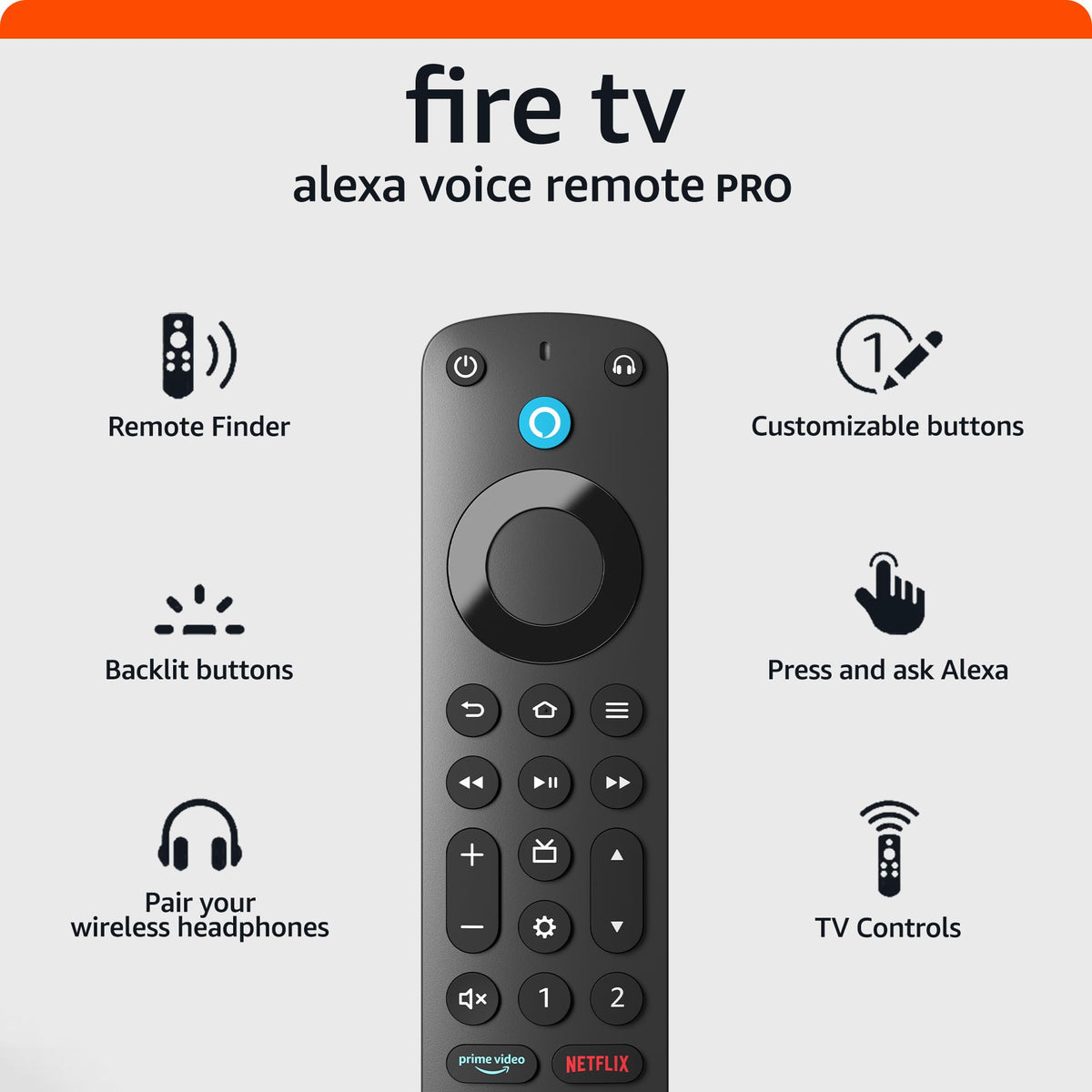 Alexa Voice Remote Pro with Remote Finder and Backlit Buttons J533