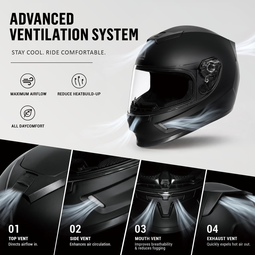 Kids Full Face Motorcycle Helmet DOT Approved Y6580