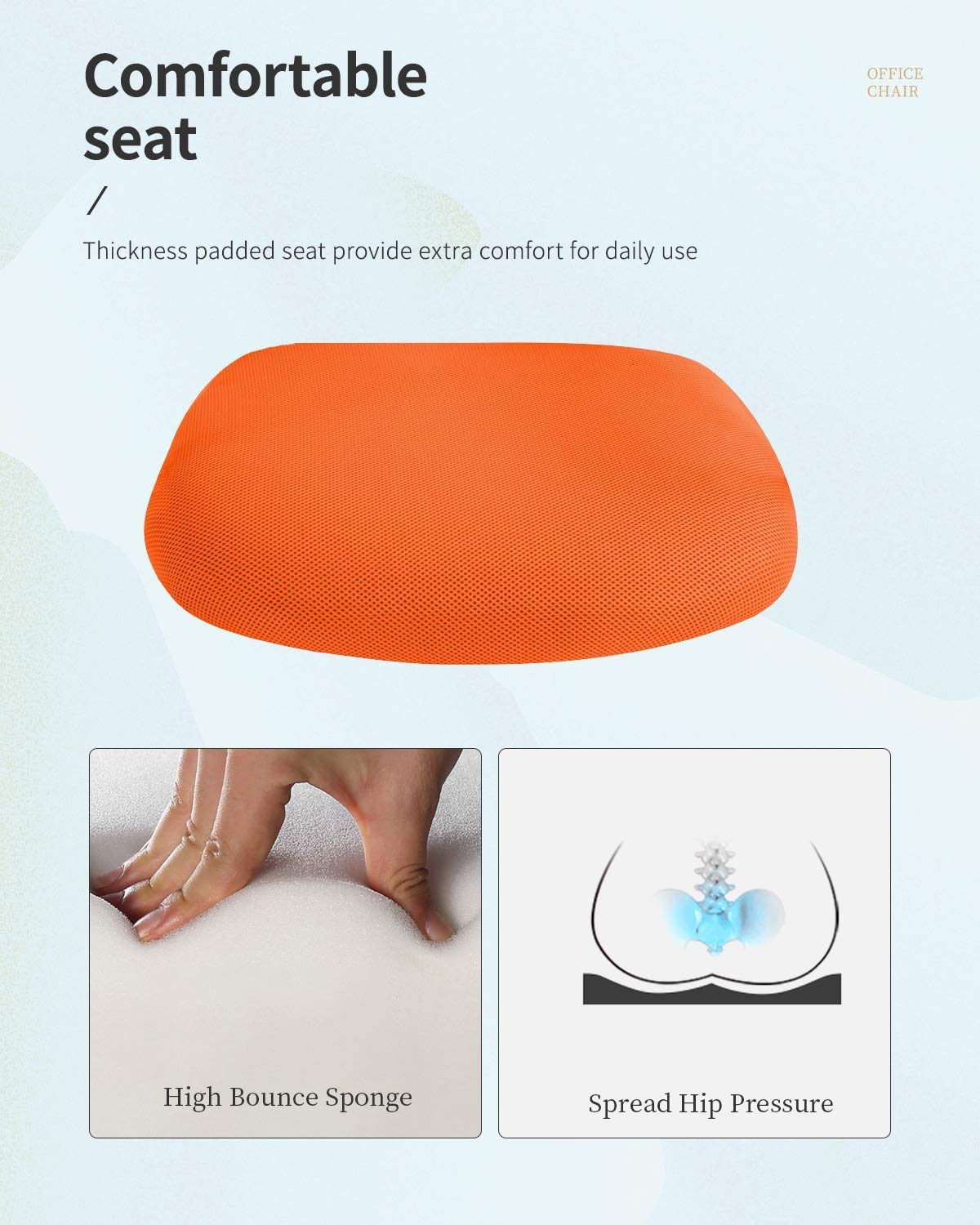 Orange Mesh Office Chair L59378