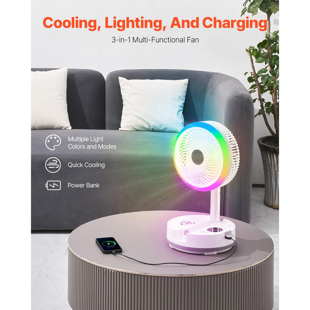 10 Inch Foldable Oscillating Fan with Remote W285