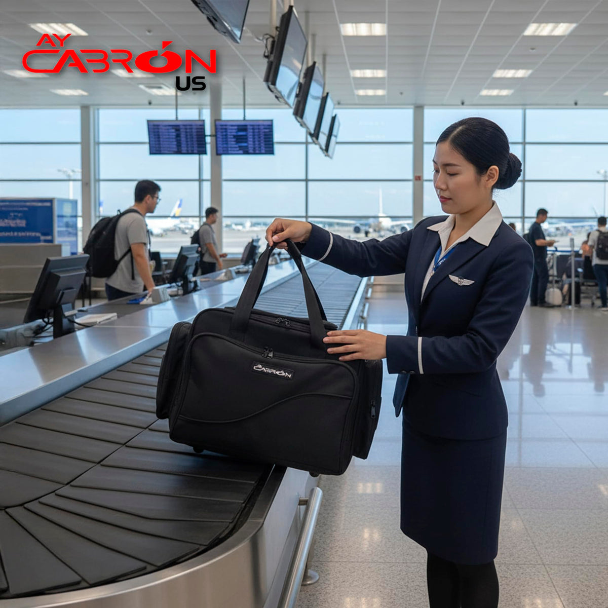 Lightweight Water-Resistant Pilot Flight Deck Bag Q856