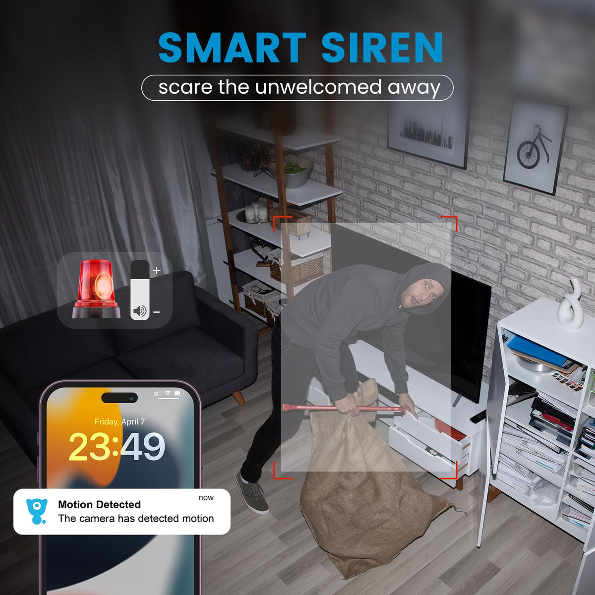 2K Indoor Security Camera with Night Vision H429054