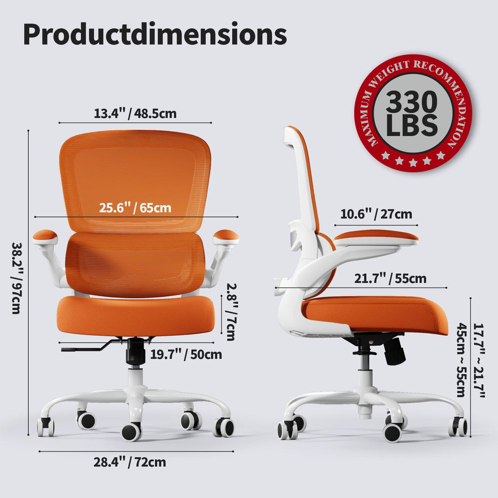 Orange Ergonomic Mesh Office Chair D69548