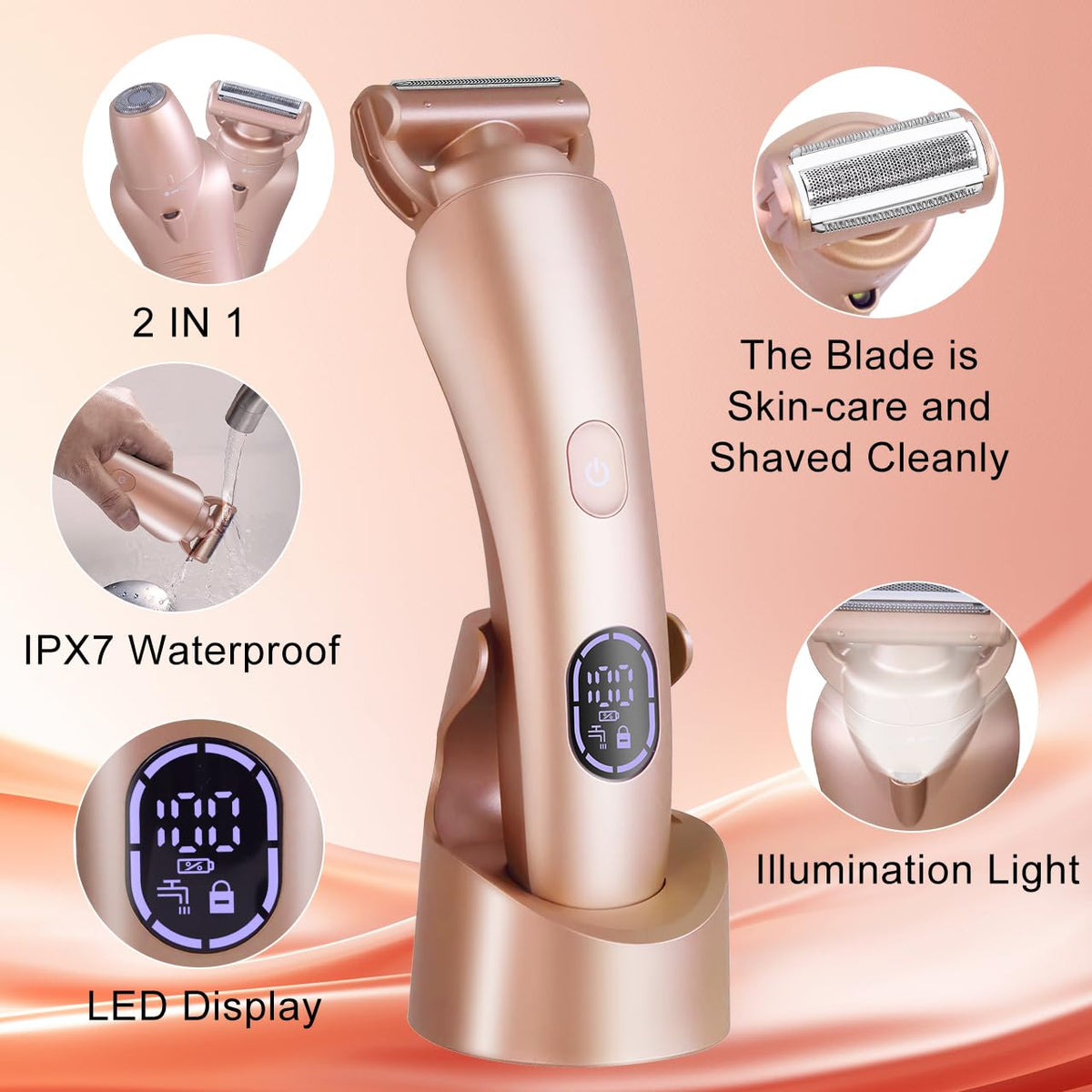 Electric Shaver for Women IPX7 Waterproof W660583