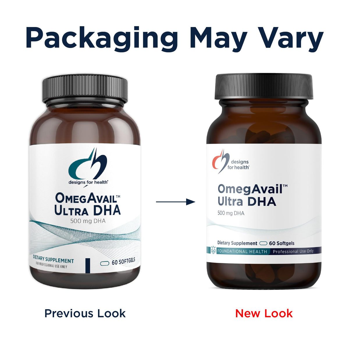 500mg DHA 100mg EPA Triglyceride Fish Oil 60 Softgels L5694
