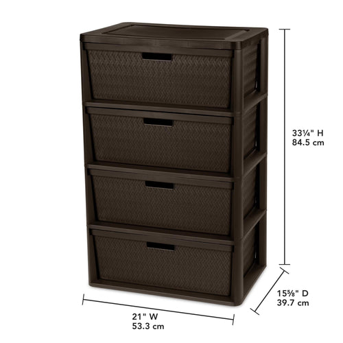 3 Drawer Storage Organizer Tower with Carry Handles V834