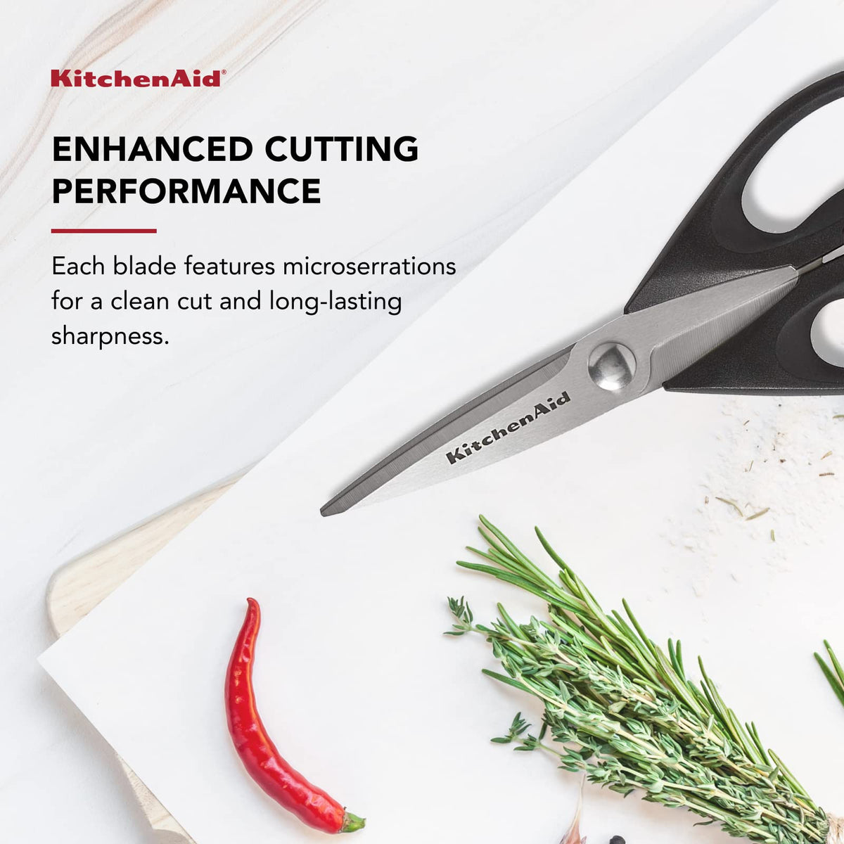 Black Stainless Steel Kitchen Shears U339
