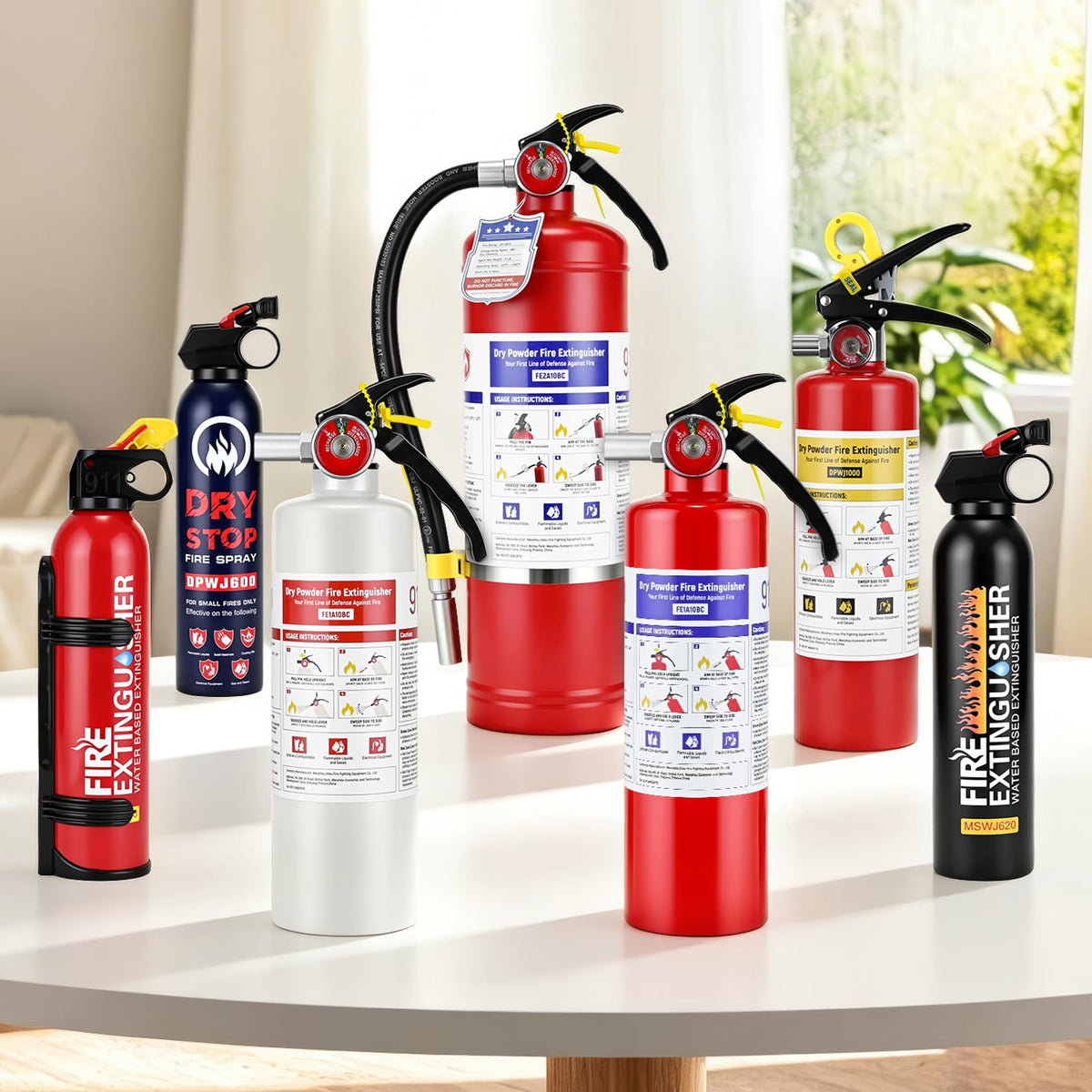 2 Pack 2.5LB ABC Dry Powder Fire Extinguisher J460835
