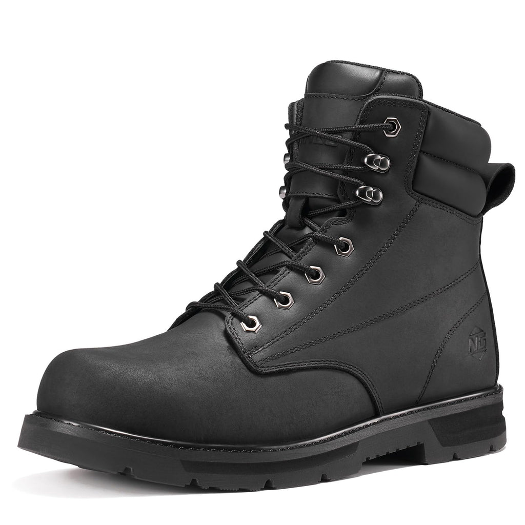 Water Resistant Crazy Horse Leather Steel Toe Work Boots S430273