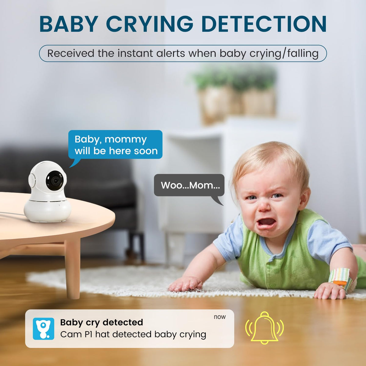 2K Indoor Security Camera with Night Vision H429054