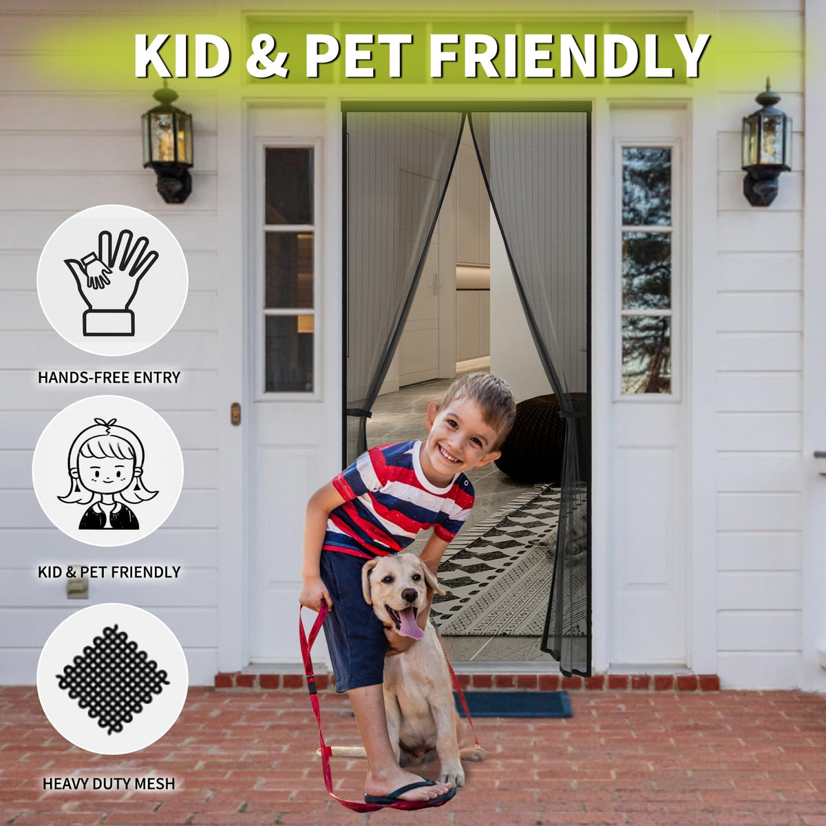 Magnetic Screen Door 36 x 82 in Mesh Curtain Y922