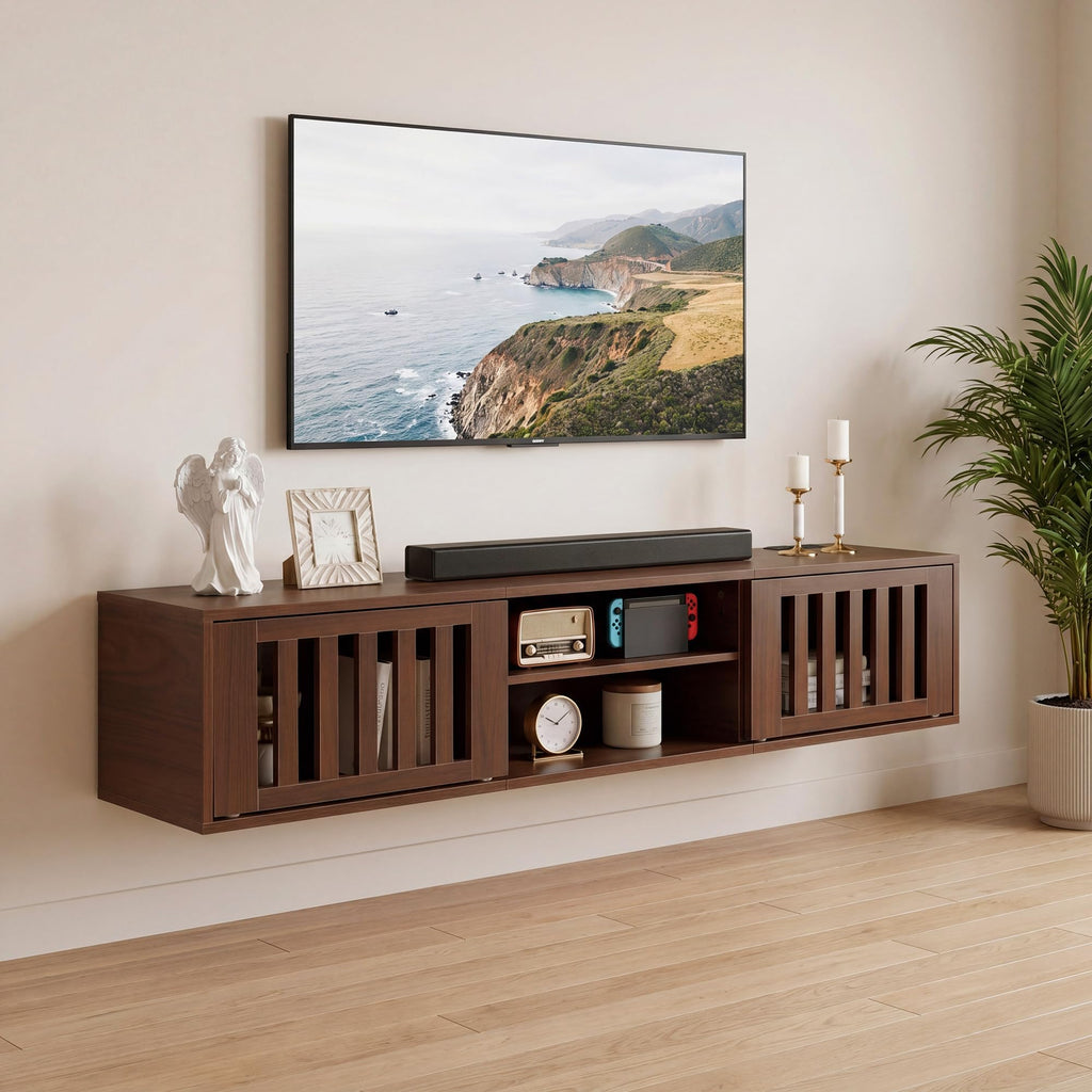 59" Floating TV Stand with Power Outlet N8528