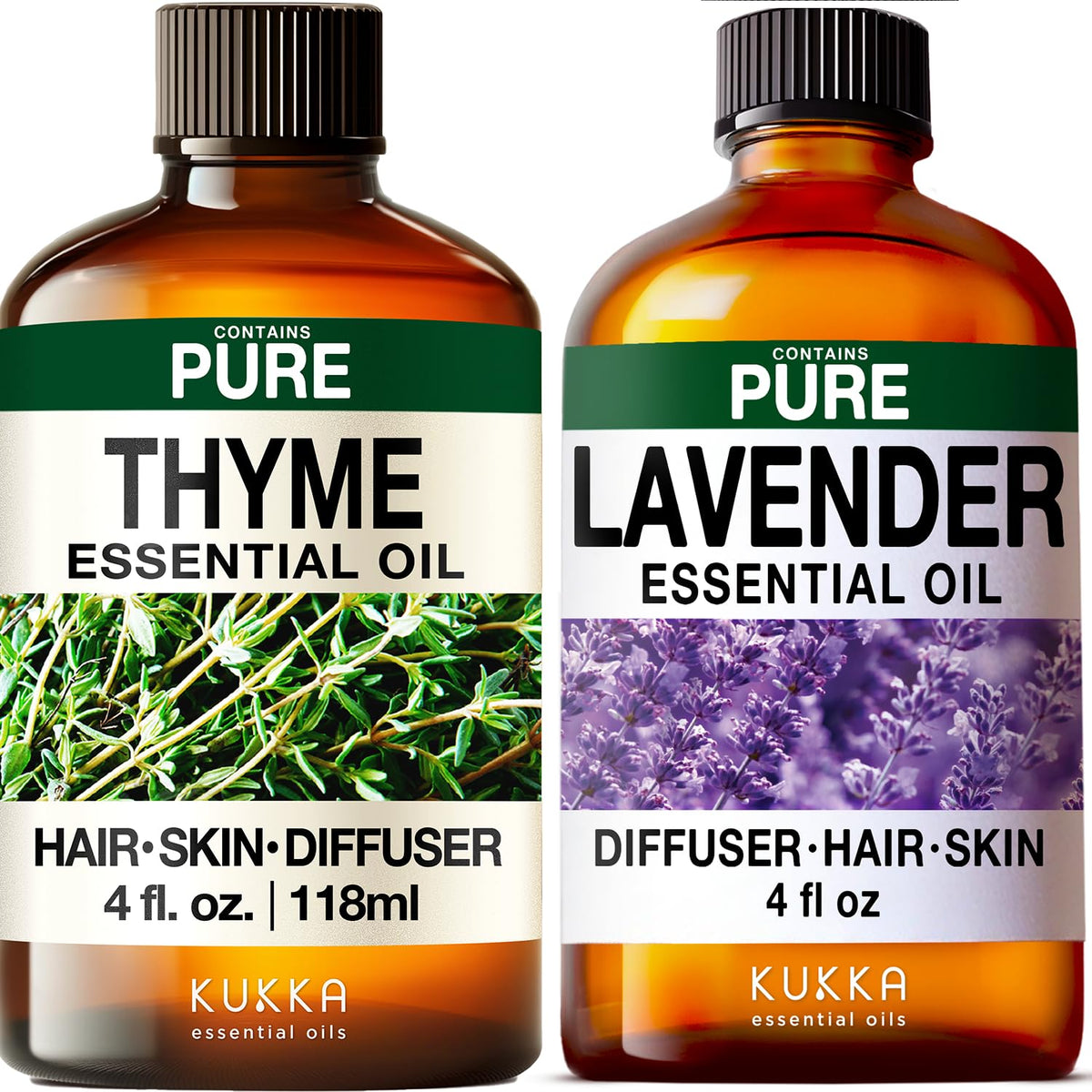 Thyme & Lavender Essential Oil Set 2x4 fl oz K227222