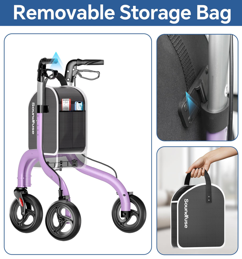Lightweight Foldable Aluminum 3 Wheel Walkers Z2511