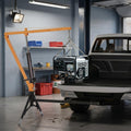 Hydraulic Pickup Truck Crane, 1000 Lbs Hitch Mount with 360° Swivel & Adjustable Boom Q25233