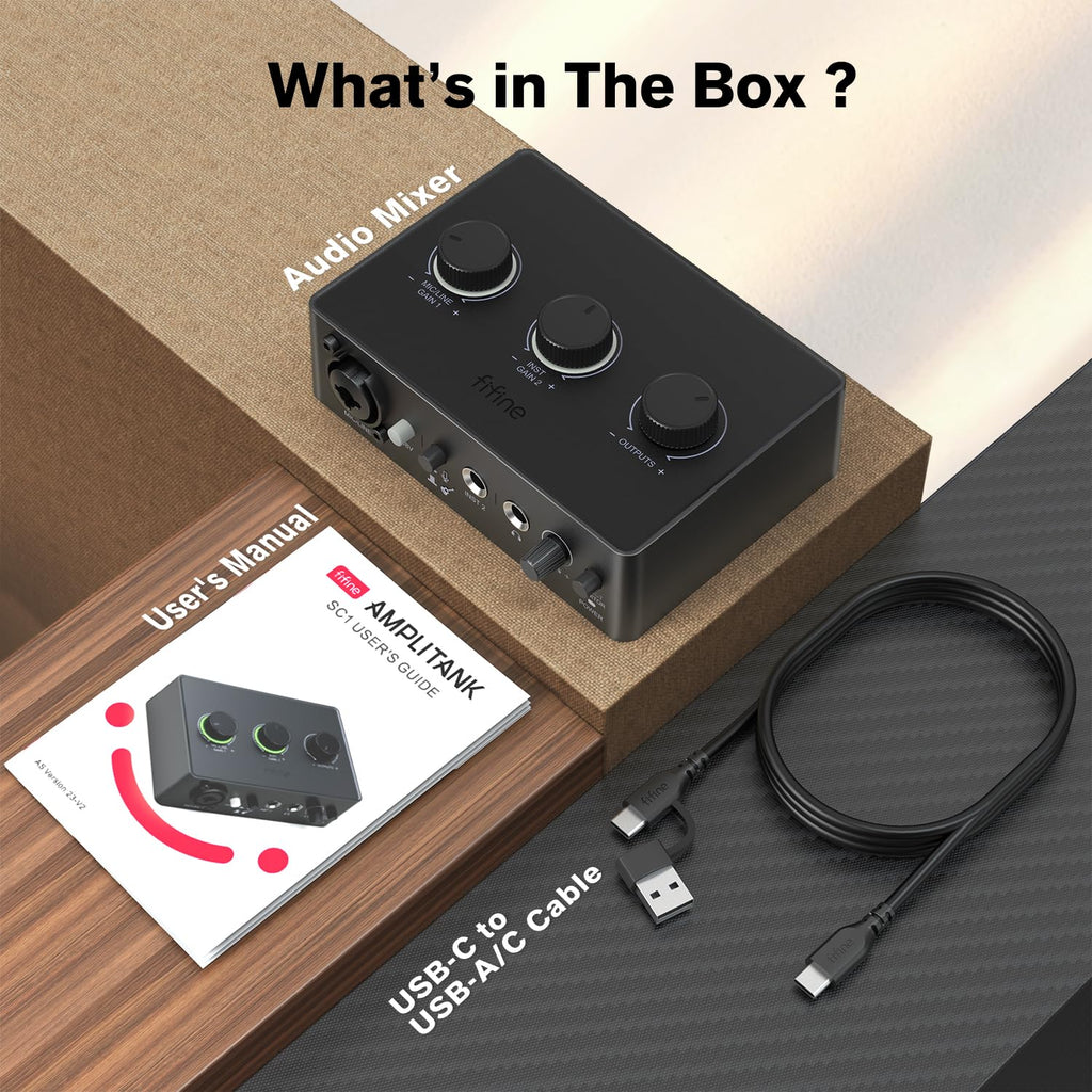 PC Audio Mixer with XLR, Monitor, 48V Phantom Power I48563