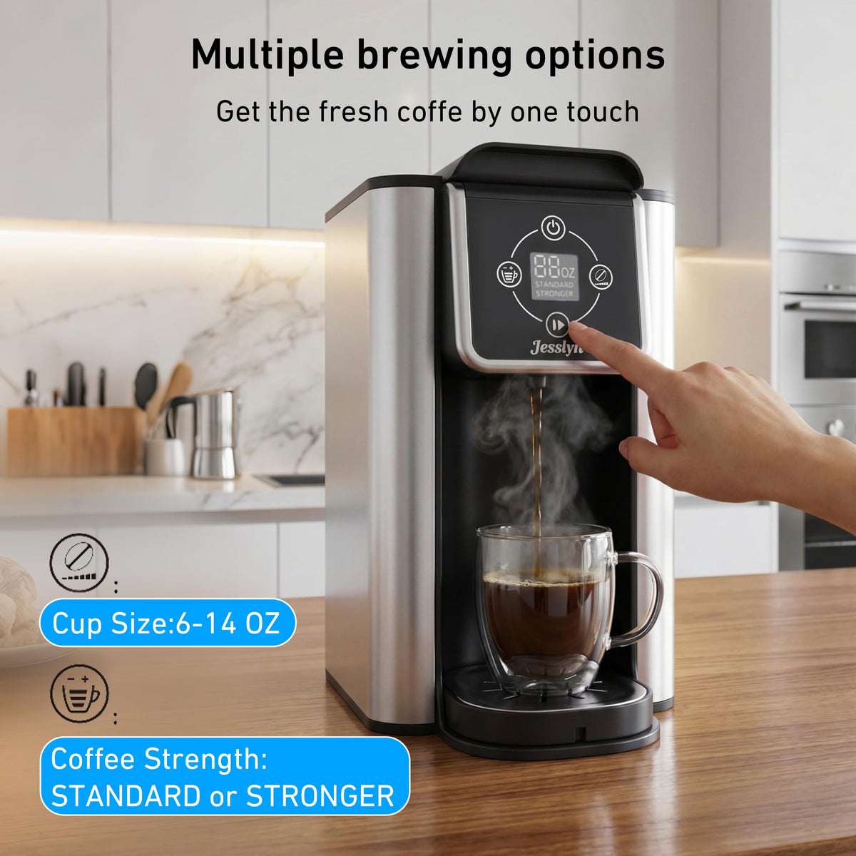 3-in-1 Single Serve Coffee Maker with 50oz Removable Water Reservoir G52391