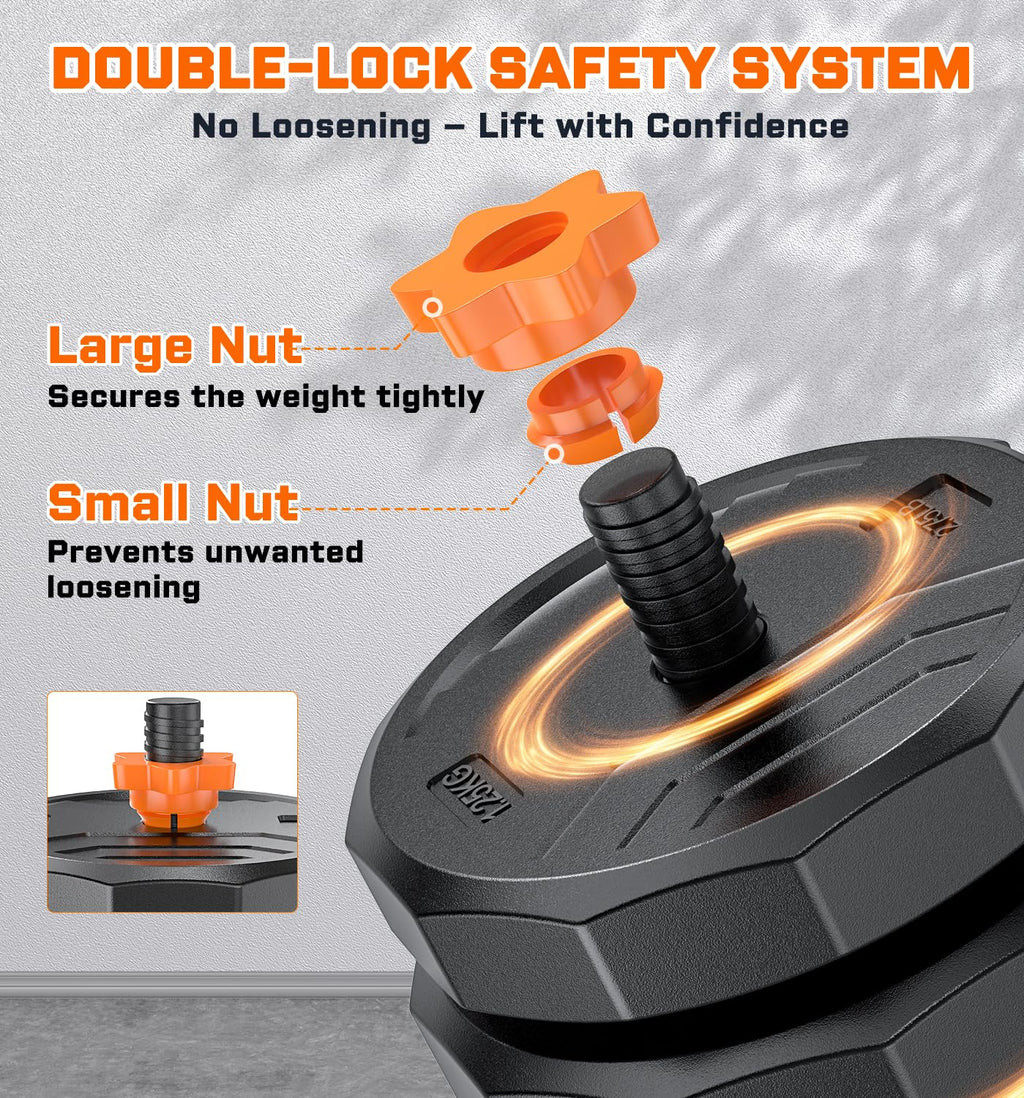 Adjustable Dumbbell Set with Connector D327