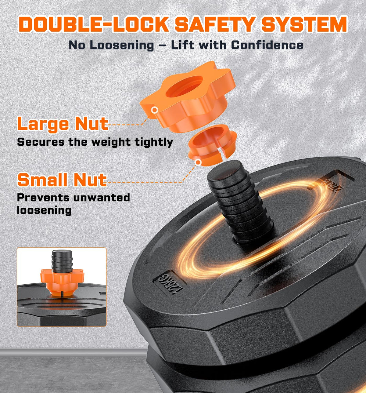 Adjustable Dumbbell Set with Connector D327