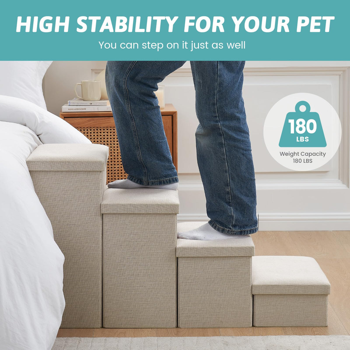 Dog Stairs with Storage, 4-Step K3260