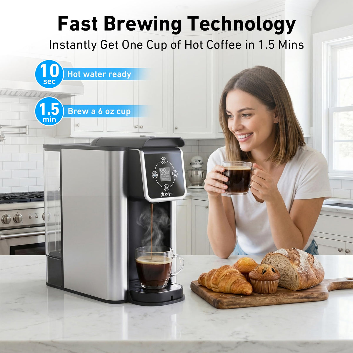 3-in-1 Single Serve Coffee Maker with 50oz Removable Water Reservoir G52391