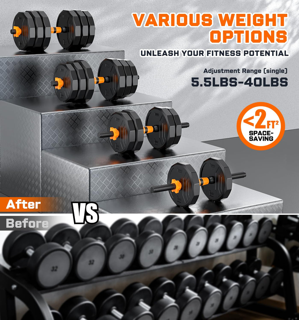 Adjustable Dumbbell Set with Connector D327