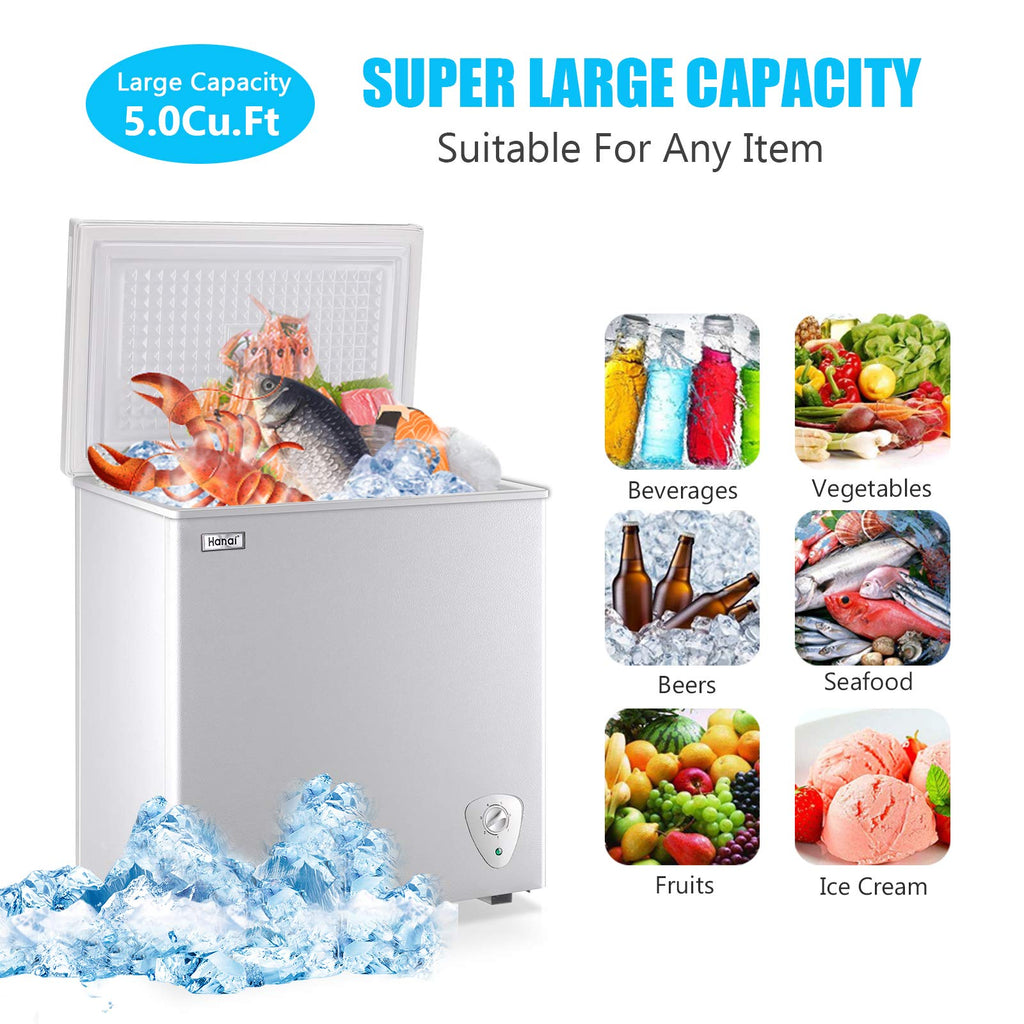White 5.0 Cu.Ft Chest Freezer E449