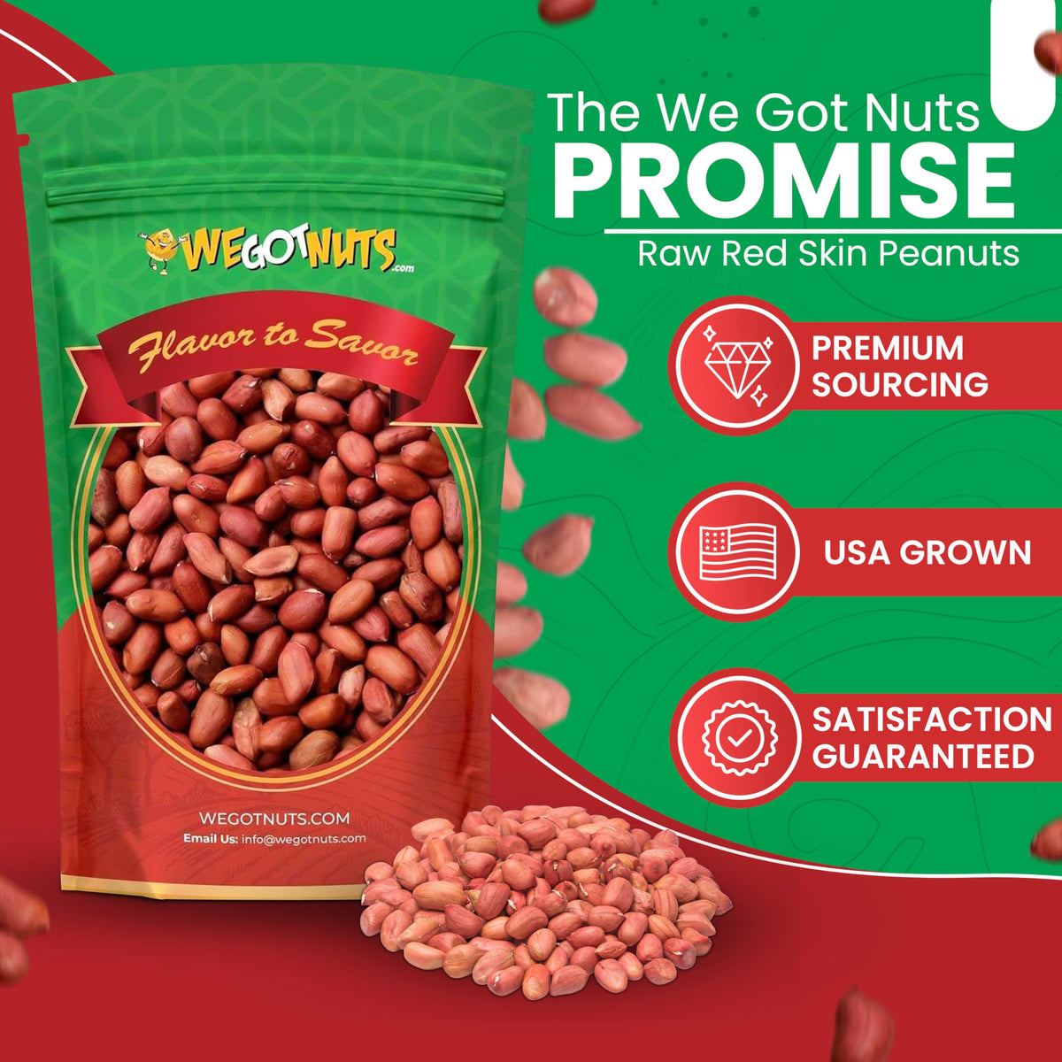 Red Skin Peanuts Unsalted 5LB Bag Q5606