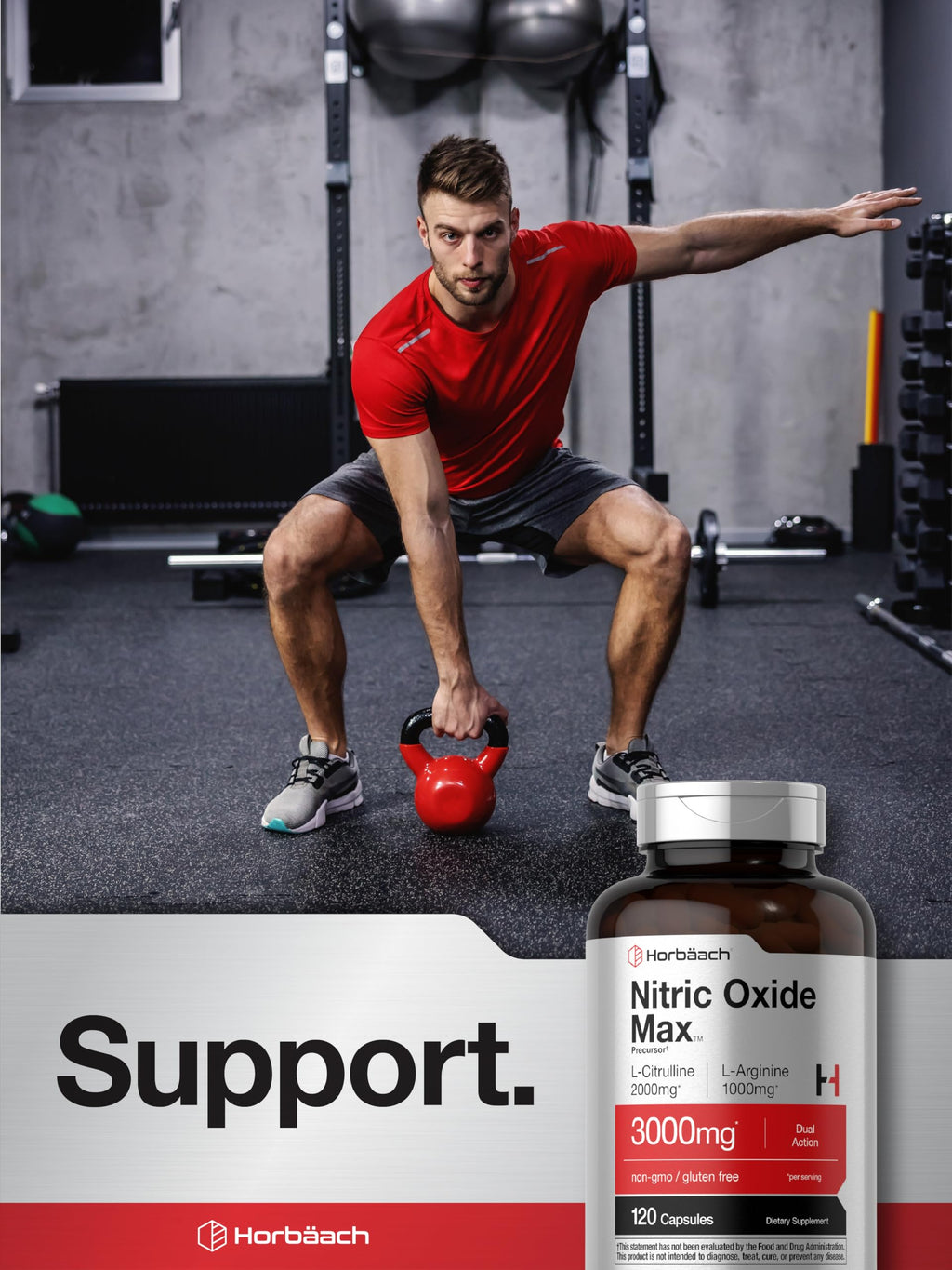Nitric Oxide Supplement 3000mg 120 Capsules K73140