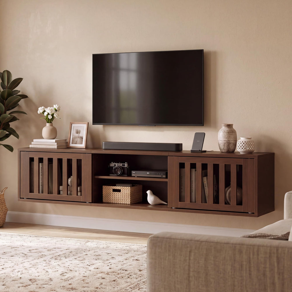 59" Floating TV Stand with Power Outlet N8528