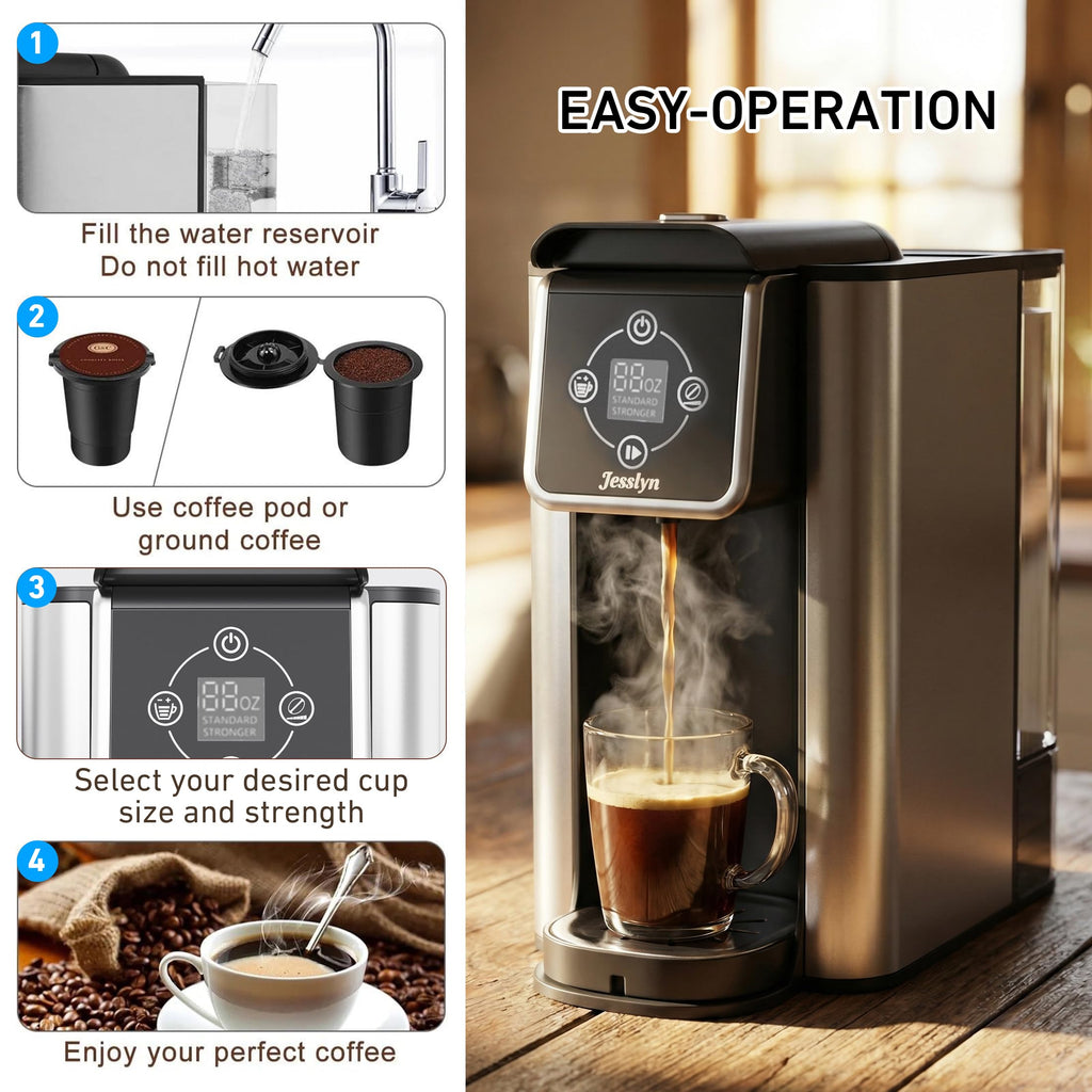 3-in-1 Single Serve Coffee Maker with 50oz Removable Water Reservoir G52391