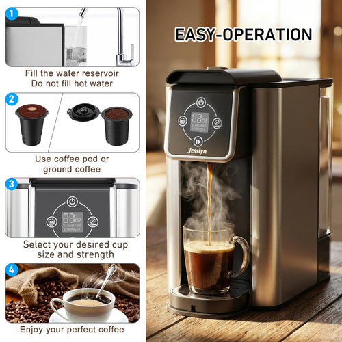 3-in-1 Single Serve Coffee Maker with 50oz Removable Water Reservoir G52391