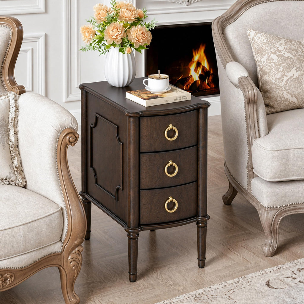 Narrow Wood Nightstands Set of 2 N68261