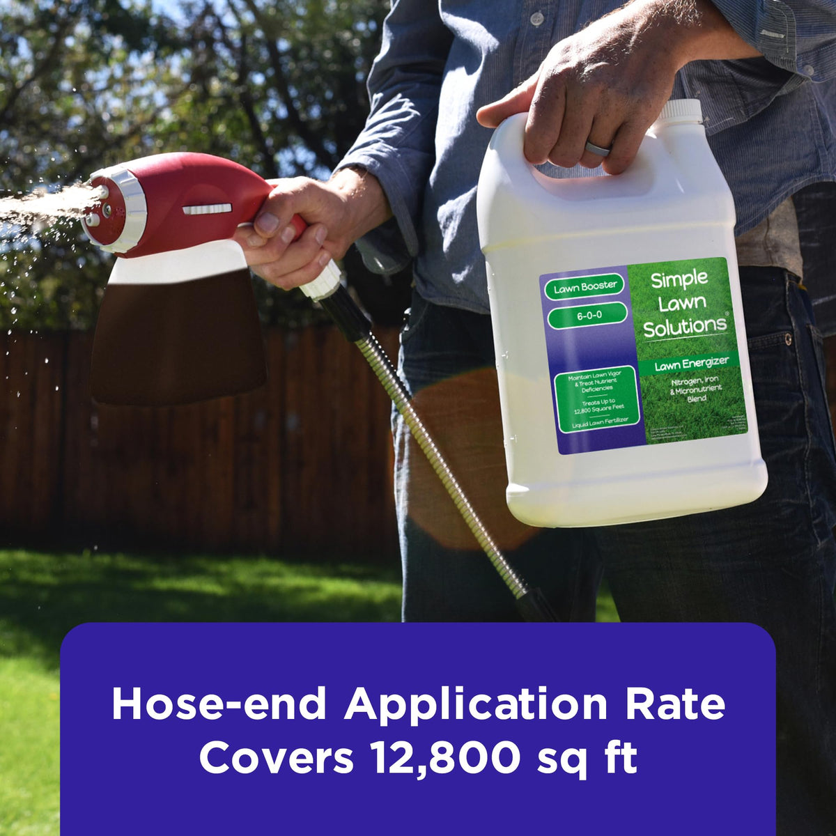 Commercial Grade Liquid Grass Fertilizer with Nitrogen, Iron, Micronutrients 1 Gallon V276