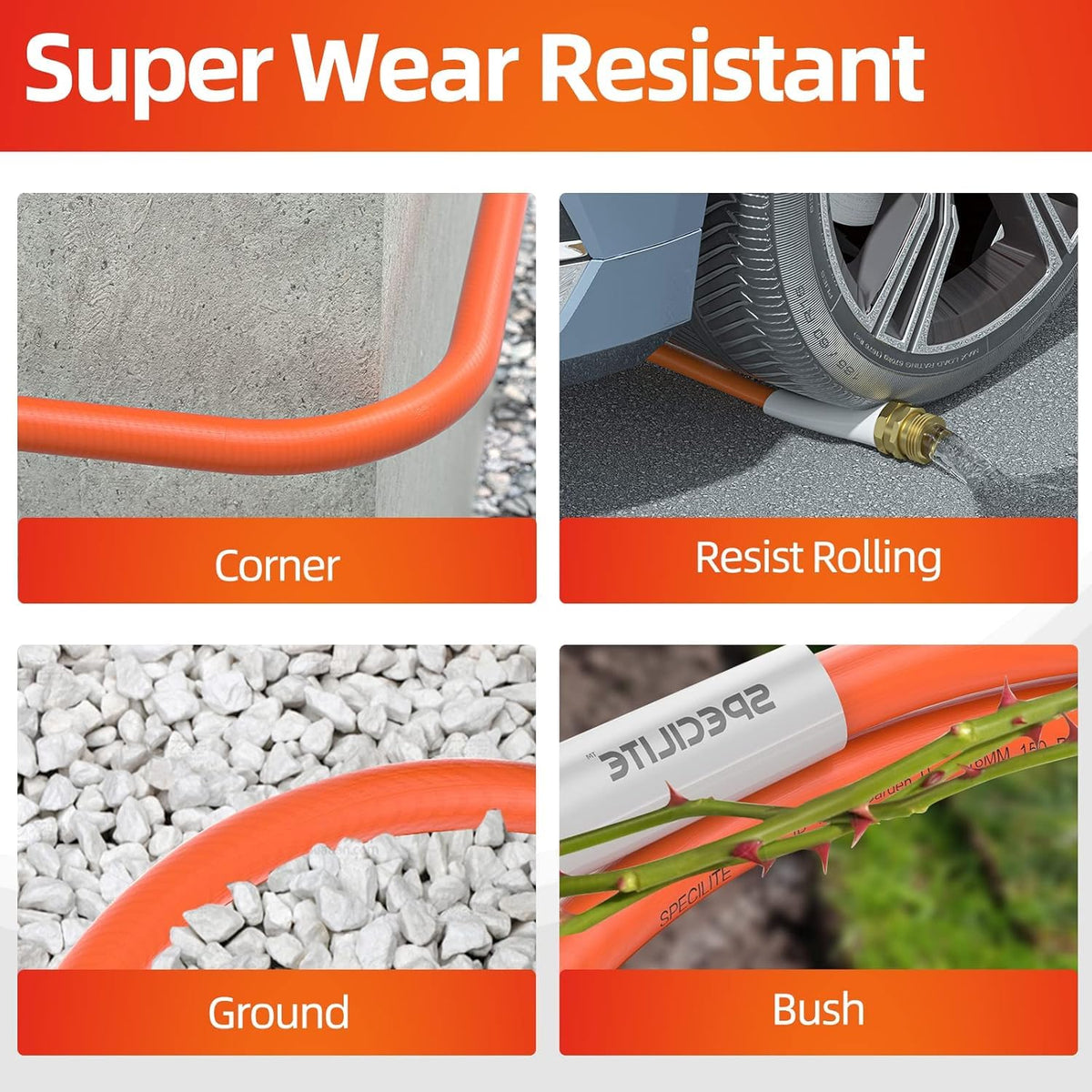Garden Water Hose 50 ft x 5/8" Heavy Duty Flexible W522032