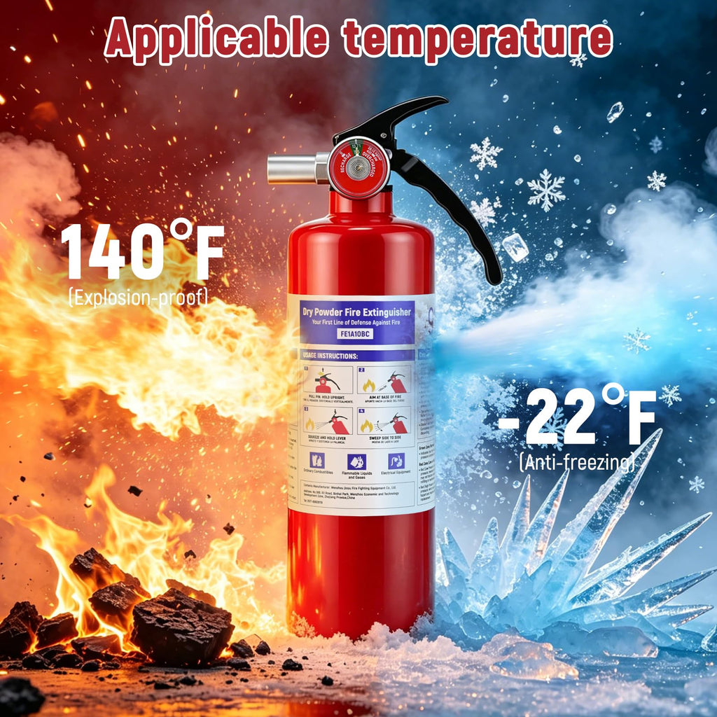 2 Pack 2.5LB ABC Dry Powder Fire Extinguisher J460835
