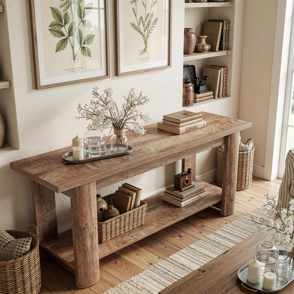 65 Inch Rustic Brown TV Stand U921613