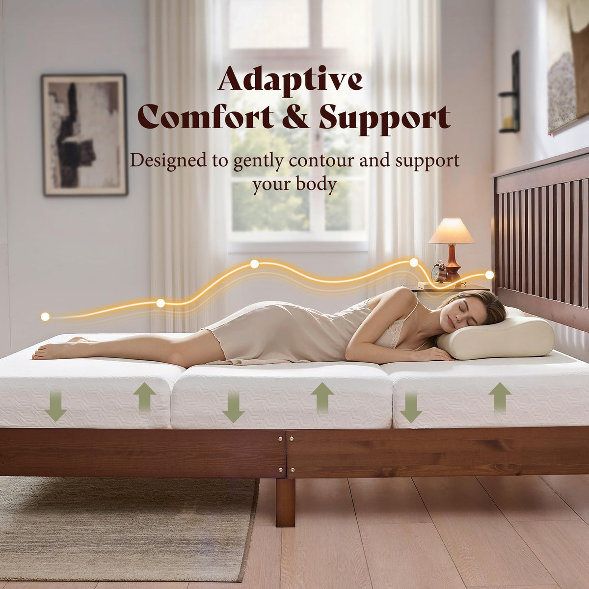 Queen Tri-Fold Memory Foam Mattress I26492